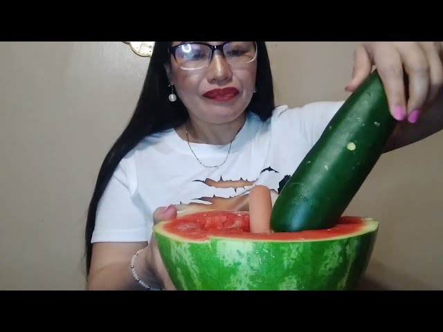WATERMELON, ZUCCHINI MUKBANG:Life in America 🇺🇸