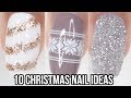 10 EASY Christmas Nail Ideas! | Christmas nail art for beginners