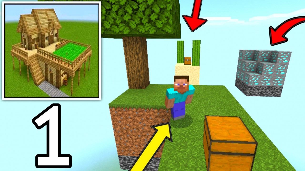 Craft World Block Crazy 3D Skyblock Survival Walkthrough Part 1 | Diamond Island Skyblock 