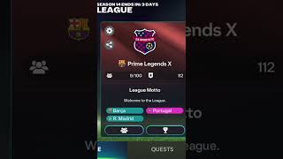 Join my FC Mobile League #fcmobile League name: Prime Legends X