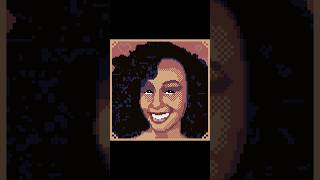 Beautiful Girl Pixel Art Portrait 💖🤎 | Pixel Art #shorts #pixelart #girl