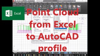 How to draw the longitudinal profile of a Point Cloud data from Excel to AutoCAD with InnerSoft CAD