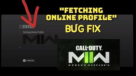 HOW TO FIX "FETCHING ONLINE PROFILE" BUG IN CALL OF DUTY MODERN WARFARE 2 - CALL OF DUTY MW 2