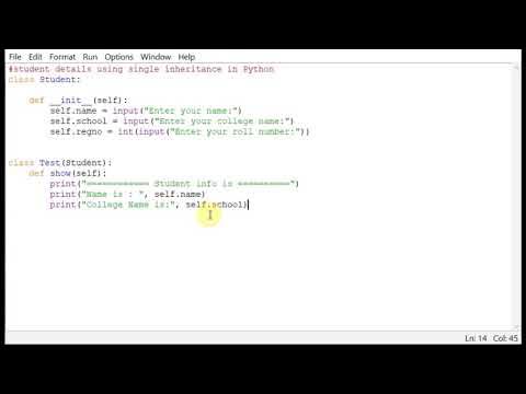student details using single inheritance in Python - YouTube