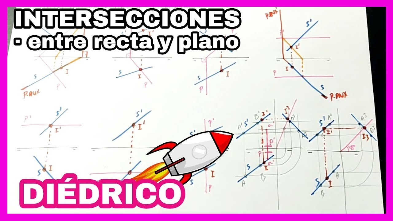 DIÉDRICO - intersección❌ recta y plano 💪 (varios casos)