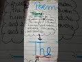 poem the trees english first flight decorative way with #art and craft