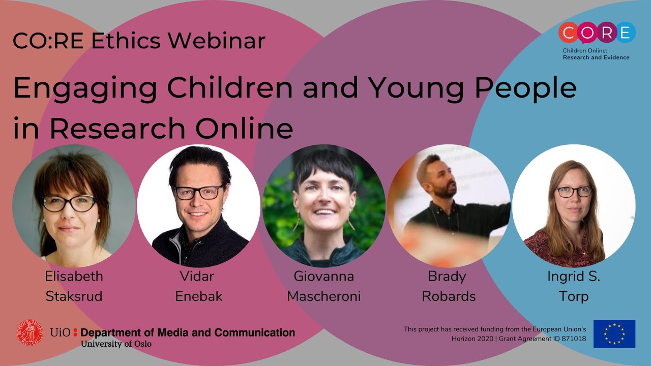 CO:RE Ethics Webinar: Engaging children and young people in research online