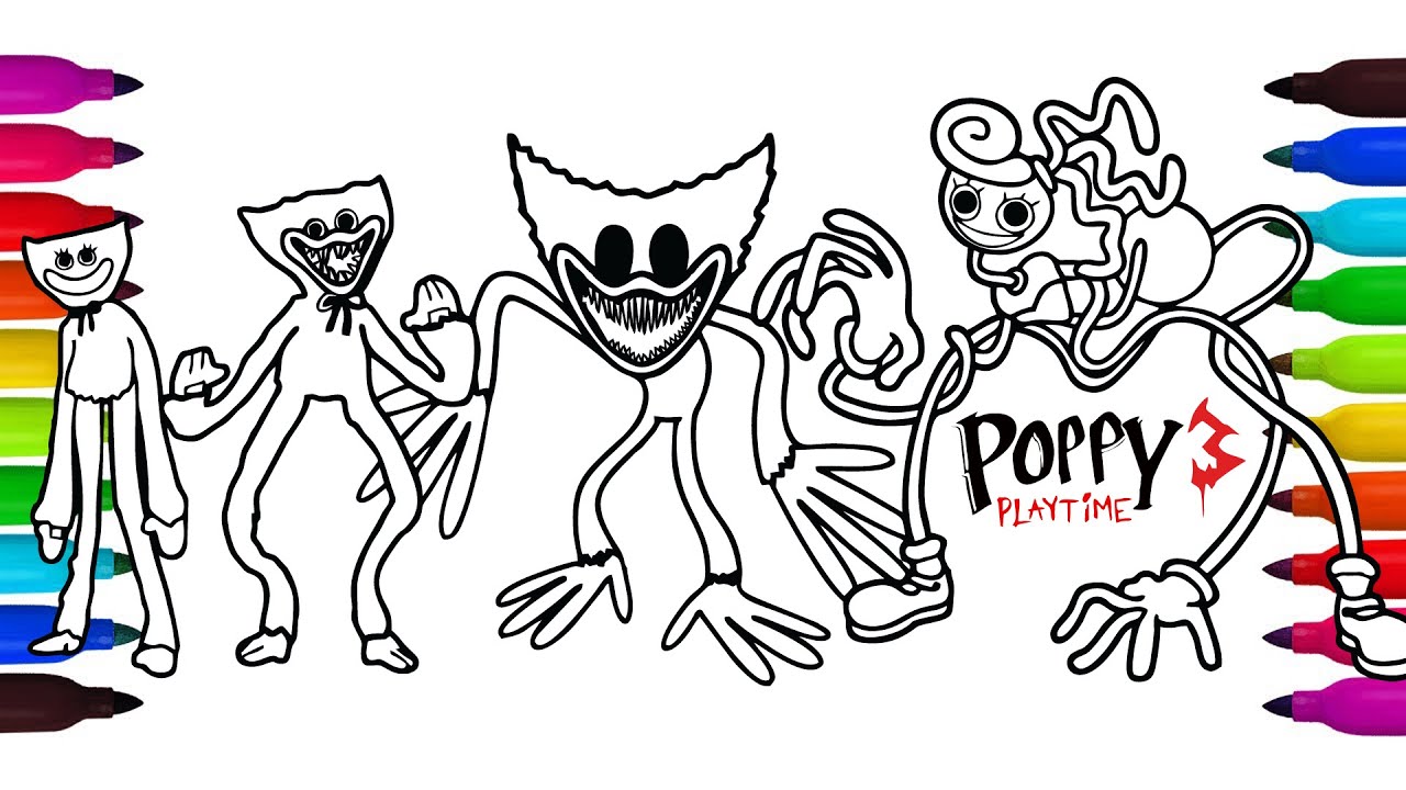 Poppy Playtime Chapter 3 Big Coloring Pages / How to Color Main Bosses and MONSTERS 