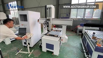 AccTek mini auto tool changer cnc router atc AKM6090C, engraving milling aluminum plate