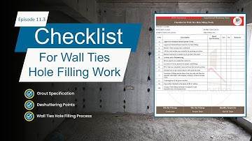 Checklist For Wall Ties Hole Filling Work l Ascolite l Power Grout l MIVAN Shuttering