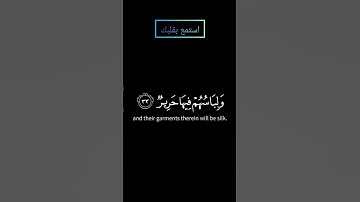 سورة فاطر جنات عدن يدخلونها يحلون فيها من أساور من ذهب ولؤلؤا بصوت ياسر الدوسري #قرآن #قران_كريم