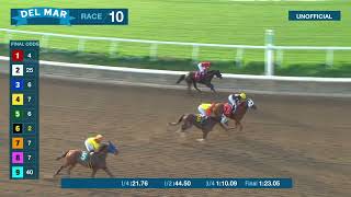 Charlie Foxtrot wins race 10 at Del Mar 7/19/26