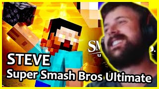 Forsen Reacts To MINECRAFT STEVE in Super Smash Bros. Ultimate - Reveal Trailer