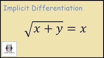 sqrt(x+y) = x Implicit Differentiation find dy/dx
