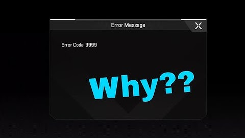 Error Code 9999 issue in Apex Legends Mobile