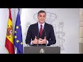 Pedro Sánchez anuncia que declara el Estado de alarma durante 15 días