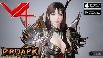 V4 Gameplay Android / iOS  (GLOBAL Release)(3D Open World MMORPG)
