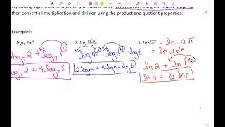 A2: U9: L5: Properties of Logarithms
