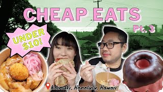 UNDER $10 Pork Belly Bowl, Musubi, and Dessert || [Kaimuki, Honolulu, Hawaii] Cheap Eats Pt. 3