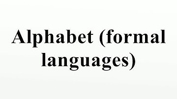 Alphabet (formal languages)