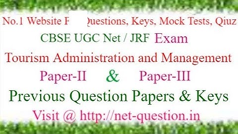UGC NET Tourism Administration and Management,Solved,Questions,Answer keys,Mock Test,Quiz