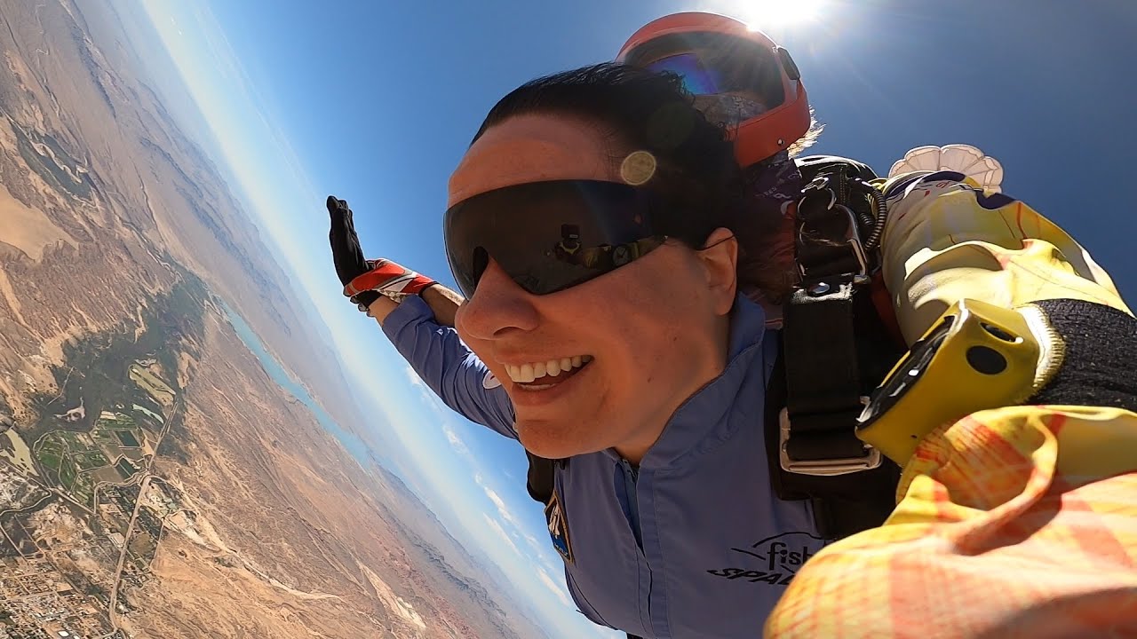 LESLEY MCBAIN Tandem Skydive in Las Vegas at Skydive Fyrosity® YouTube
