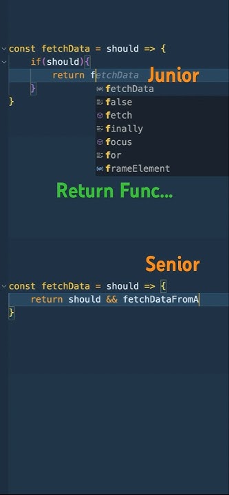 Senior vs Junior: #8 - Return function... - YouTube