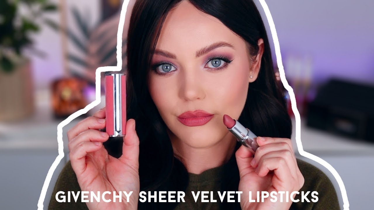 Trying The NEW Givenchy Le Rouge Sheer Velvet Lipsticks | Swatches and  Demo! - YouTube