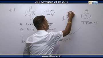 JEE Advanced 2017 Chemistry Solution Q. 19, 21 (Paper-1) Code-9