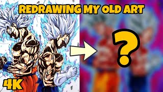 Redrawing Goku & Vegeta Mastered Ultra Instinct | Art Progress | 4K