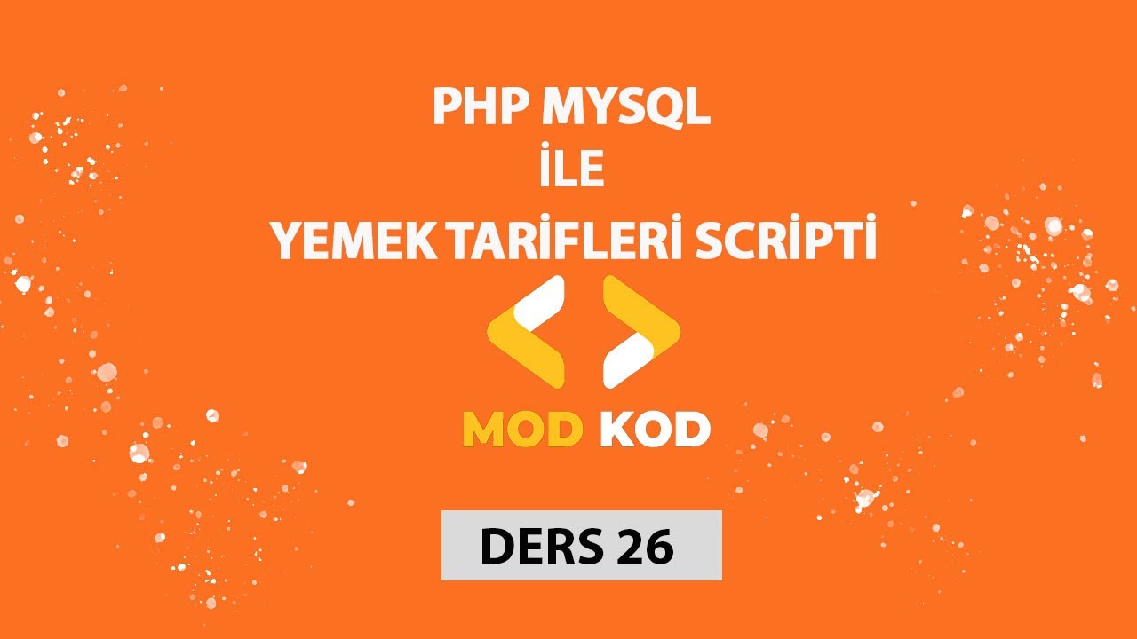 Php Dersleri – Ders 26- Yemek Tarifleri Scripti – Profil İşlemleri 3