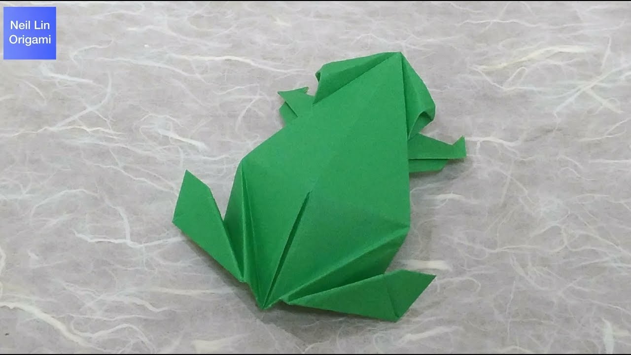 青蛙摺紙教學 / 如何用紙製作一隻立體的青蛙 折紙青蛙 YouTube