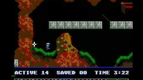 Lemmings (NES) tricky level 7 solution