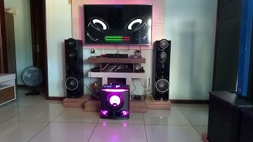 Caixa de som GMS300 Gradiente x Home cinema LG torre LHD687.