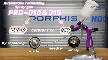 PORPHIS PRD-51 series can change the nozzle needle air cap set to change the type from LVLP to MP