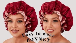 DIY: ELASTIC SATIN BONNET FOR GIRLS/ easy & very comfortable #satinbonnet  #bonnet