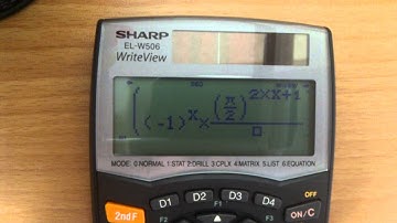 SHARP Calculator EL-W506 Sum - Taylor series (SIN function)