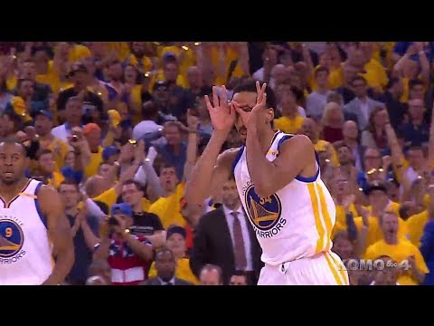 Steph Curry & Shaun Livingston put on the 666 Goggles after the 93rd points of Game 2 of NBA Finals