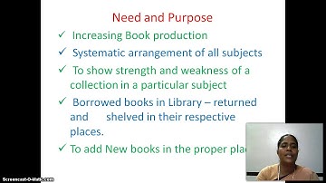 CLASSIFICATION in Library and Information Science - Need and Purpose