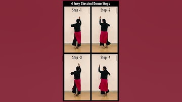 सीखिए - 4 Classical Dance Steps || Kathak For Beginners #shorts #kathak #dance #easy #shortsfeed