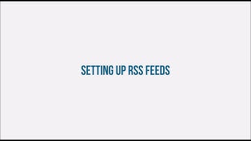 Uploading and RSS Feeds