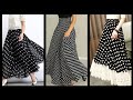 most trending and gorgeous daily work wear Polka dot skirts design in black and white for women