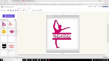 How to make a Dancer Monogrammed Name in Canvas Workspace *Brother Scan n Cut*