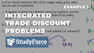 Integrated Trade Discount Problems (Markup, Markdown, Profits)