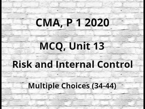 MCQ: CMA: Unit 13: P 1 2020