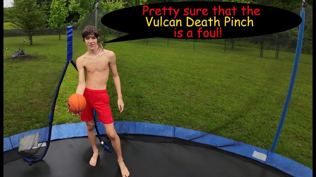 Trampoline Basketball: Vulcan Neck Pinch is a foul!
