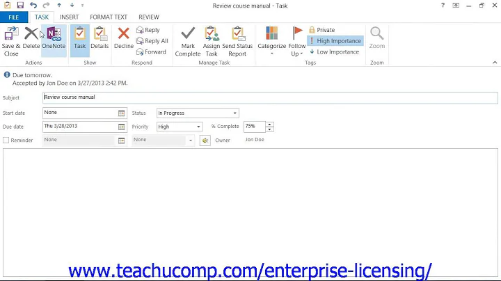 Microsoft Office Outlook Tutorial Tasks 7.7 Employee Group Training