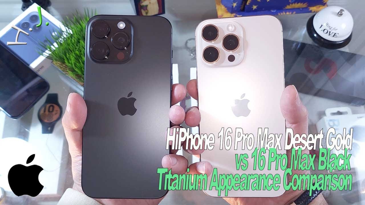 iPhone 16 Pro Max Desert Gold vs 16 Pro Max Black Titanium 