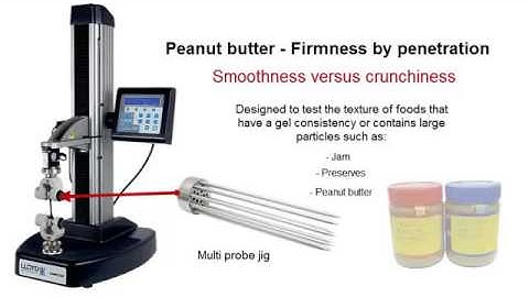 Smoothness and crunchiness test performed by TA1 food texture analyzer