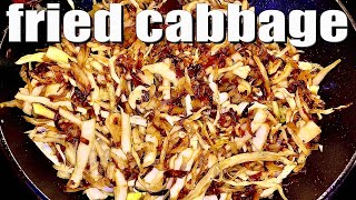 easy fried cabbage recipe southern style with bacon 🥓 onions 🧅 and apple vinegar 😋 bbq dish tutorial